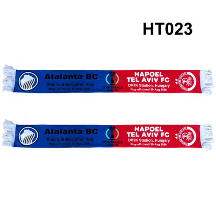 2026–27 UEFA Conference League Play-off Round Hapoel Tel Aviv FC VS Atalanta BC Scarf HT023